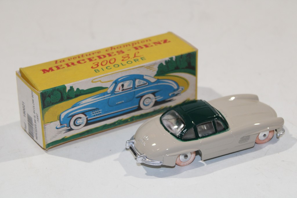 MERCEDES-BENZ 300 SL BICOLORE BEIGE/VERT 1954 REEDITION QUIRALU 1/43°