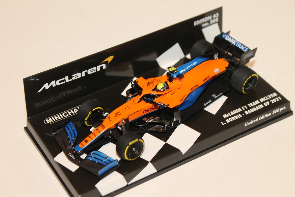 MCLAREN F1 TEAM MCL35M L.NORRIS & BAHRAIN GP 2021 MINICHAMPS 1/43°