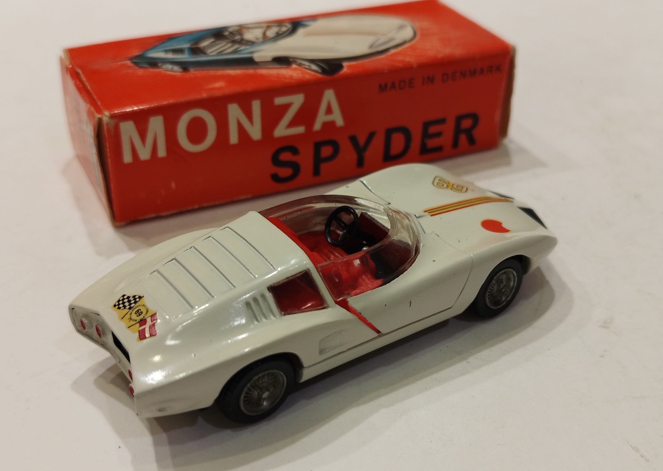 MONZA SPYDER BLANC 1975 TEKNO 1/43°  4.5/5  BOITE D'ORIGINE