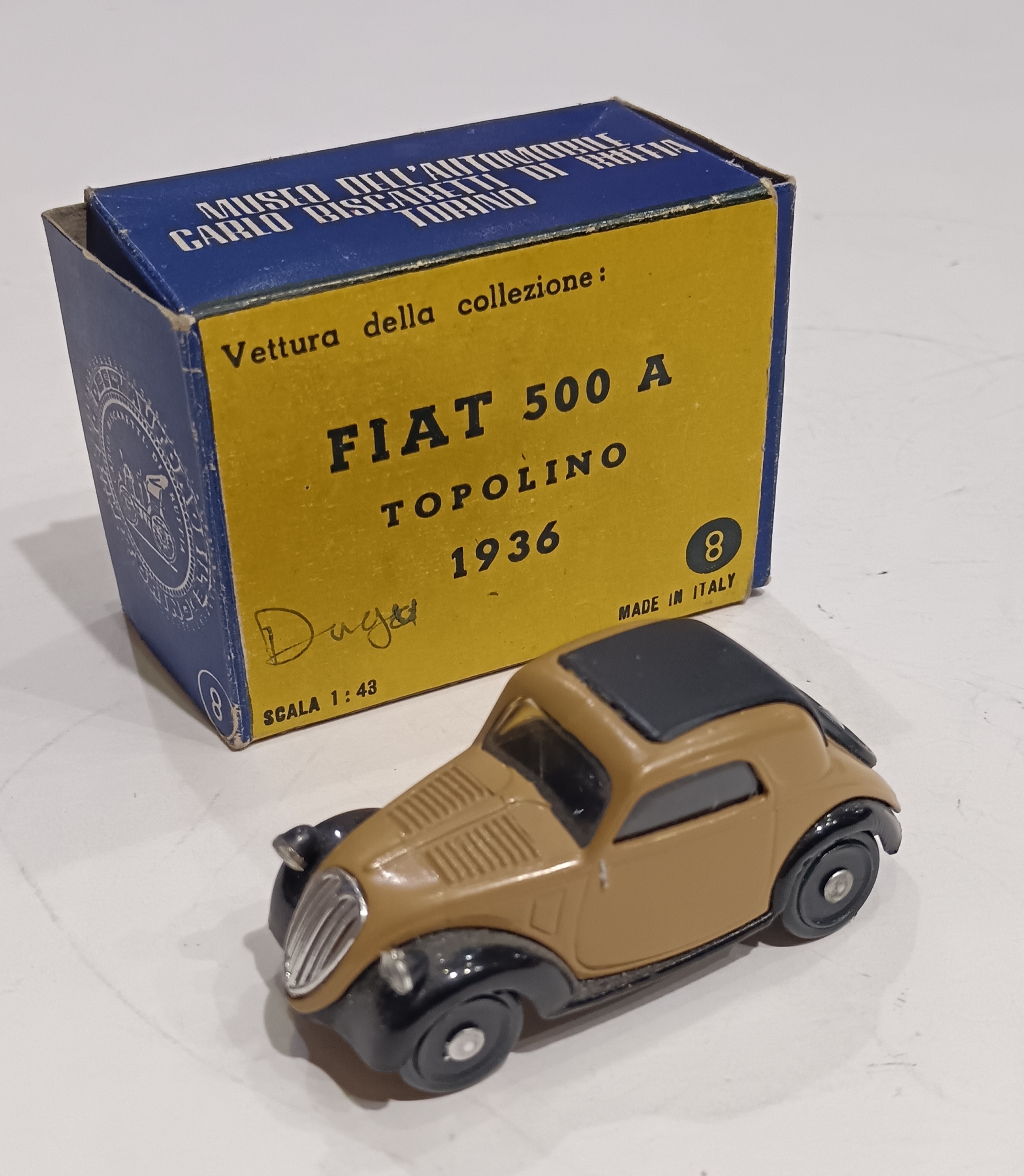 FIAT 500 A TOPOLINO 1936 MUSÉE DE L'AUTOMOBILE TURIN DUGU 1/43