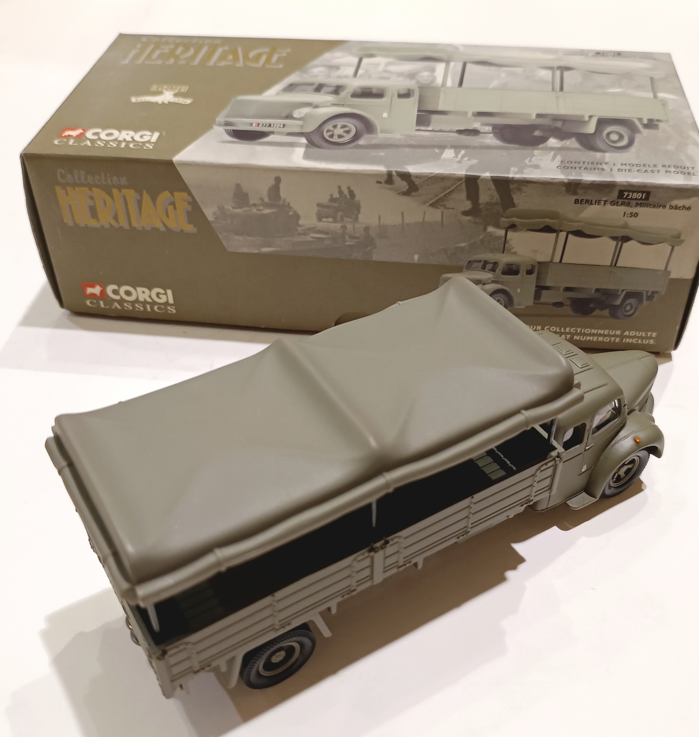 BERLIET GLR8 MILITAIRE BACHE CORGI1/50