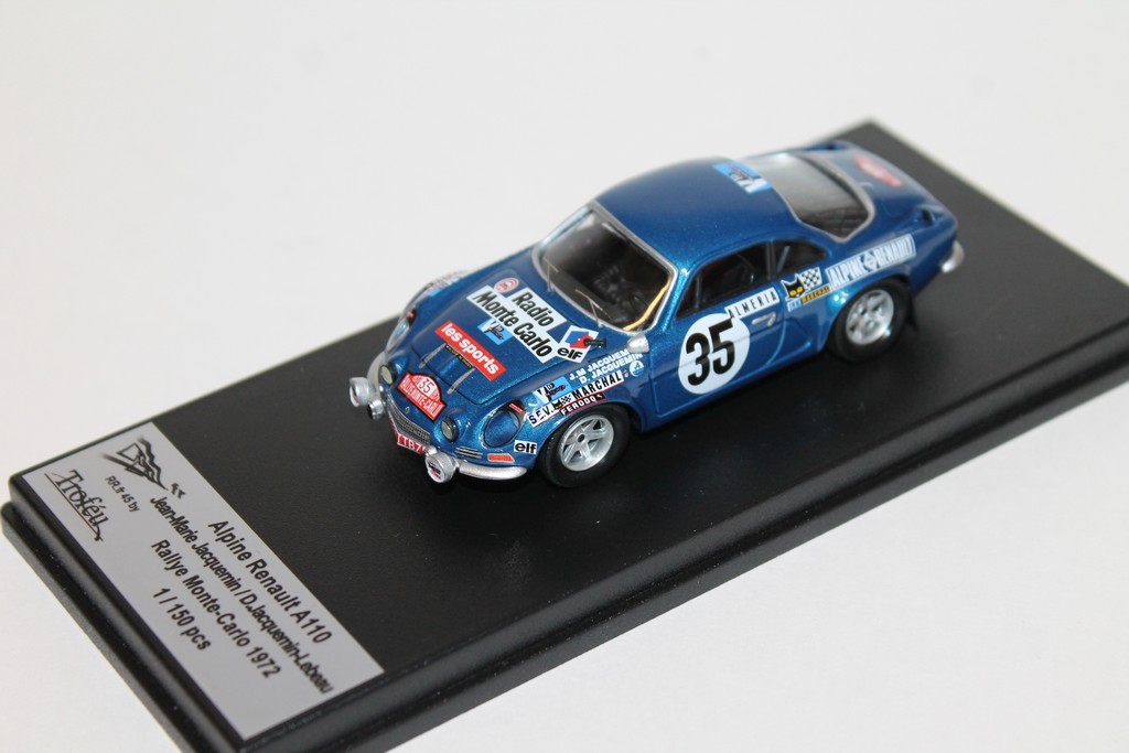 ALPINE RENAULT A110 JEAN-MARIE JACQUEMIN / D.JACQUEMIN-LEBEAU RALLYE MONTE-CARLO 1972 TROFEU 1/43°