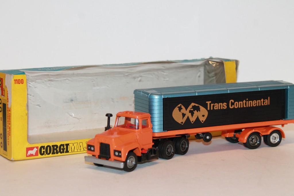 CAMION MACK AVEC REMORQUE TRANSCONTINENTALE CORGI 1/43°