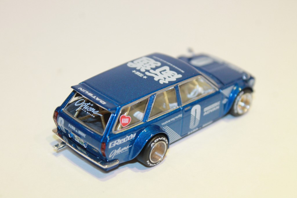 NISSAN DATSUN KAIDO 510 WAGON BLUE MINIGT 1/64°