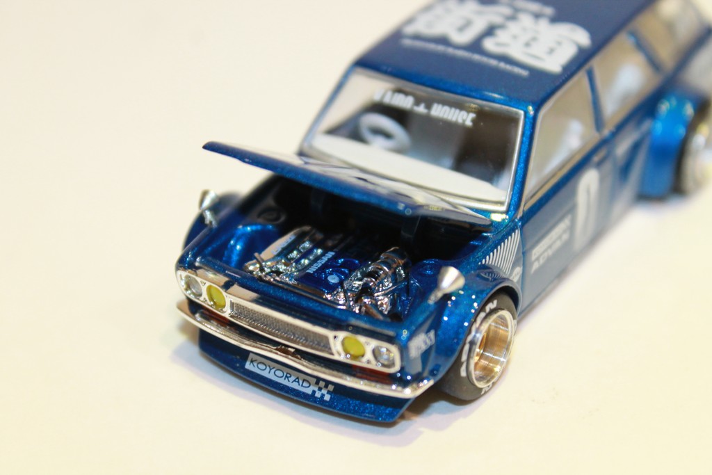 NISSAN DATSUN KAIDO 510 WAGON BLUE MINIGT 1/64°