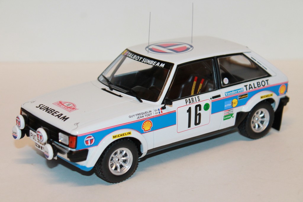 TALBOT SUNBEAM LOTUS #16 G.FREQUELIN - J.TODT RALLYE MONTE-CARLO 1981 IXO 1/18°