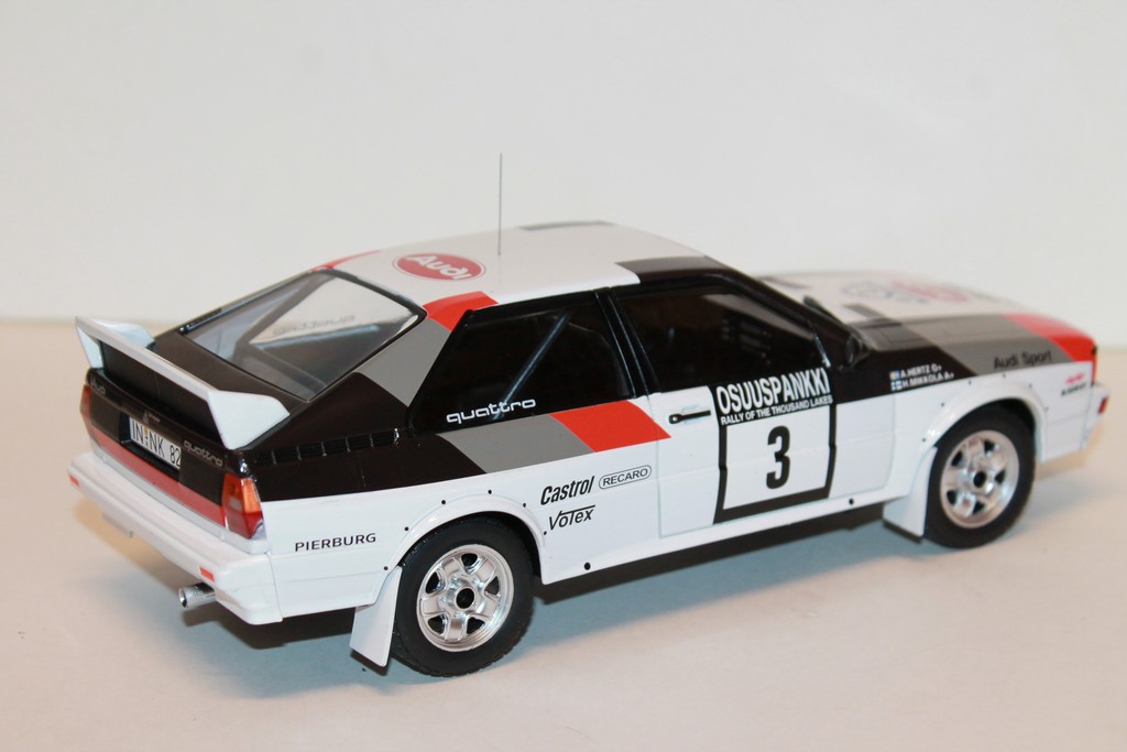 AUDI QUATTRO #3 WINNER RALLY 1000 LAKES 1982 H.MIKKOLA - A.HERTZ IXO 1/18°