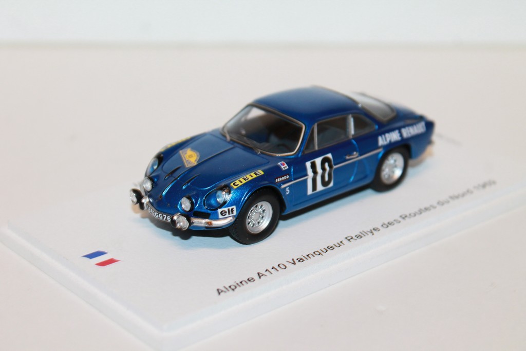 ALPINE A110 N°10 VAINQUEUR RALLYE DES ROUTES DU NORD 1969 SPARK 1/43°