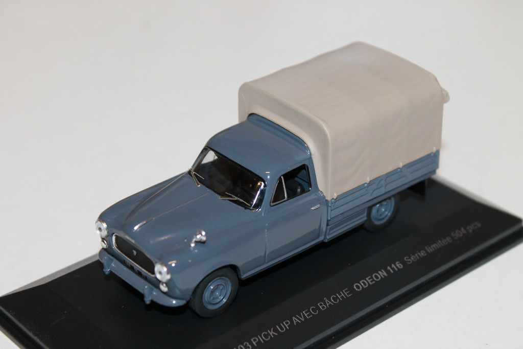 PEUGEOT 403 PICK UP GRISE ODEON 1/43°