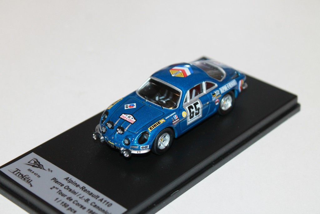 ALPINE-RENAULT A110 PIERRE ORSINI / J-B CANONICI 2ND TOUR DE CORSE 1969 TROFEU 1/43°