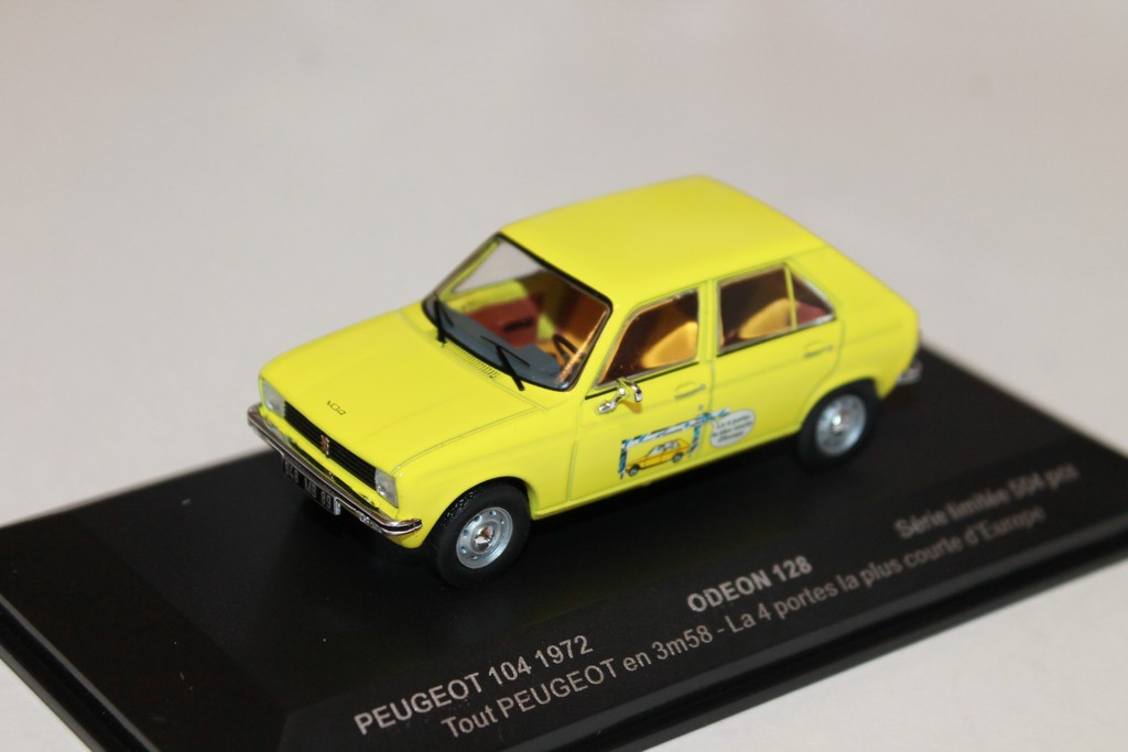 PEUGEOT 104 JAUNE ODEON 1/43°