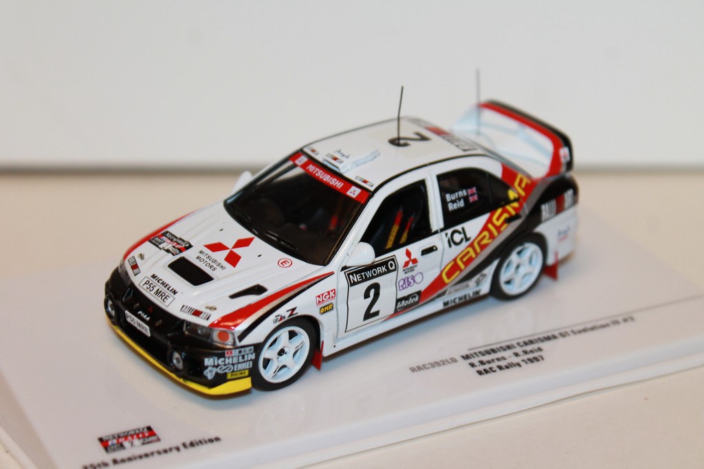 MITSUBISHI CARISMA GT EVOLUTION IV #2 R.BURNS-R.REID RAC RALLY 1997 IXO 1/43°