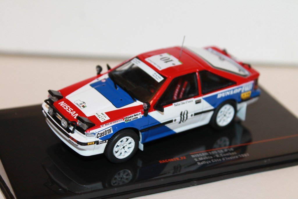 NISSAN 200 SX #10 S.MEHTA-R.COMBES RALLYE COTE D'IVOIRE 1987 IXO 1/43°