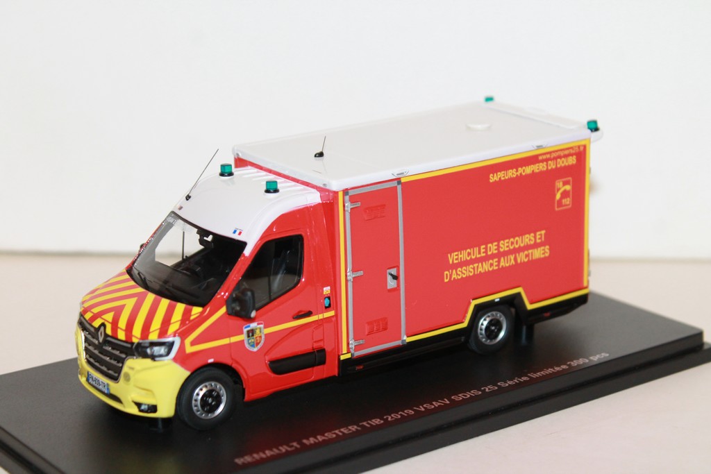 RENAULT MASTER TIB 2019 VSAV SDIS 25 ALERTE 1/43°