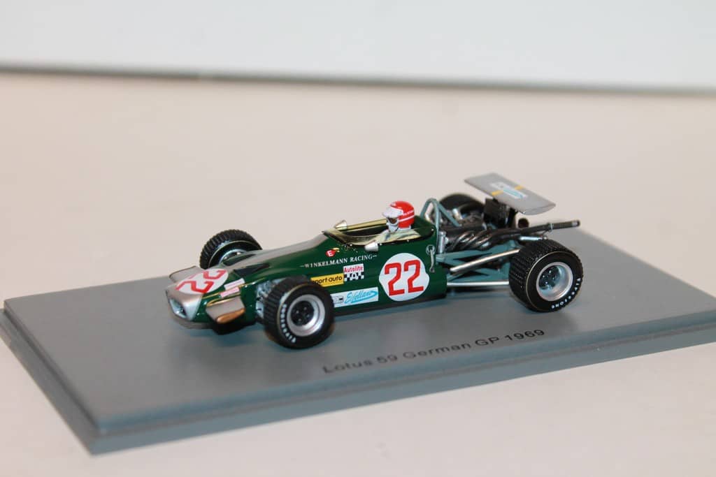 LOTUS 59 #22 ROLF STOMMELEN GERMAN GP 1969 SPARK 1/43°