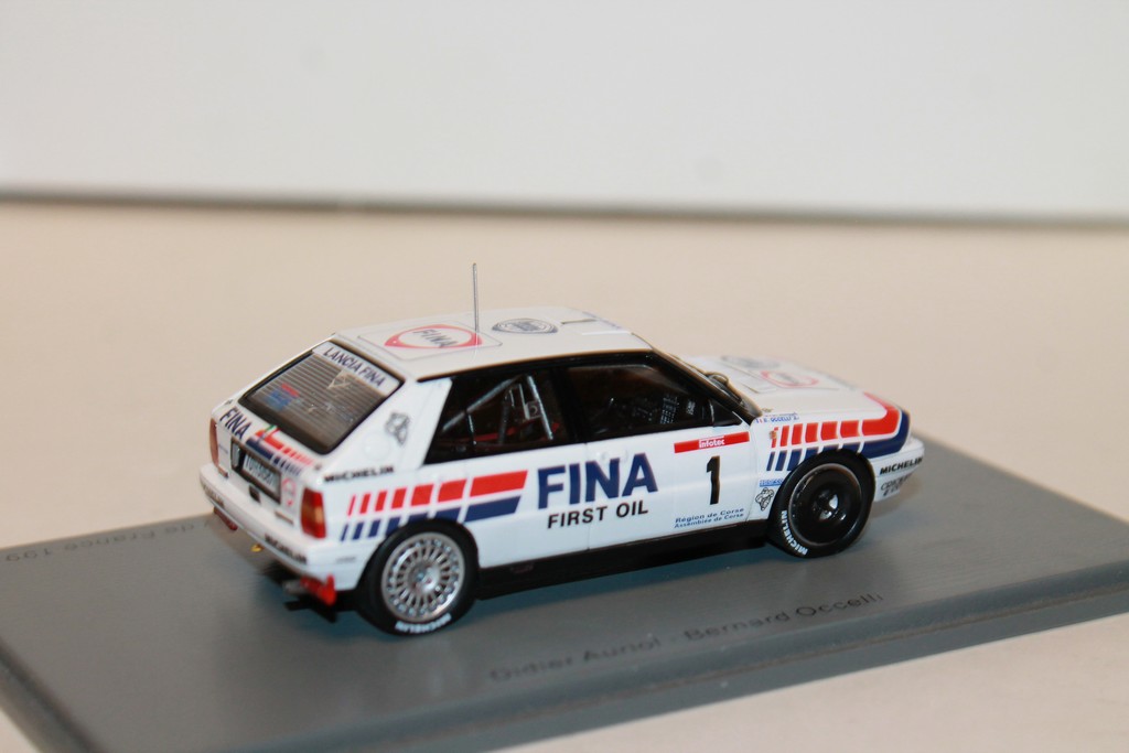 LANCIA DELTA HF INTEGRALE 16V 2ND TOUR DE CORSE - RALLY DE FRANCE 1991 #1 DIDIER - AURIOL / BERNARD - OCCELLI SPARK 1/43°