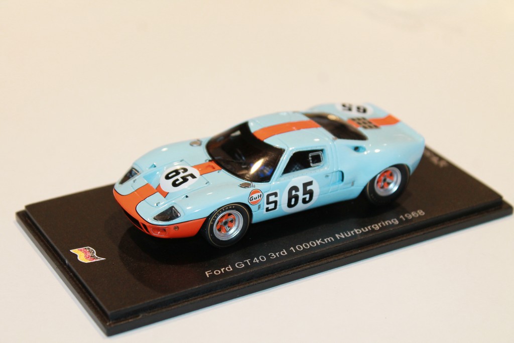 FORD GT40 3RD 1000KM NURBURGRING 1968 J.ICKX - P.HAWKINS SPARK 1/43°