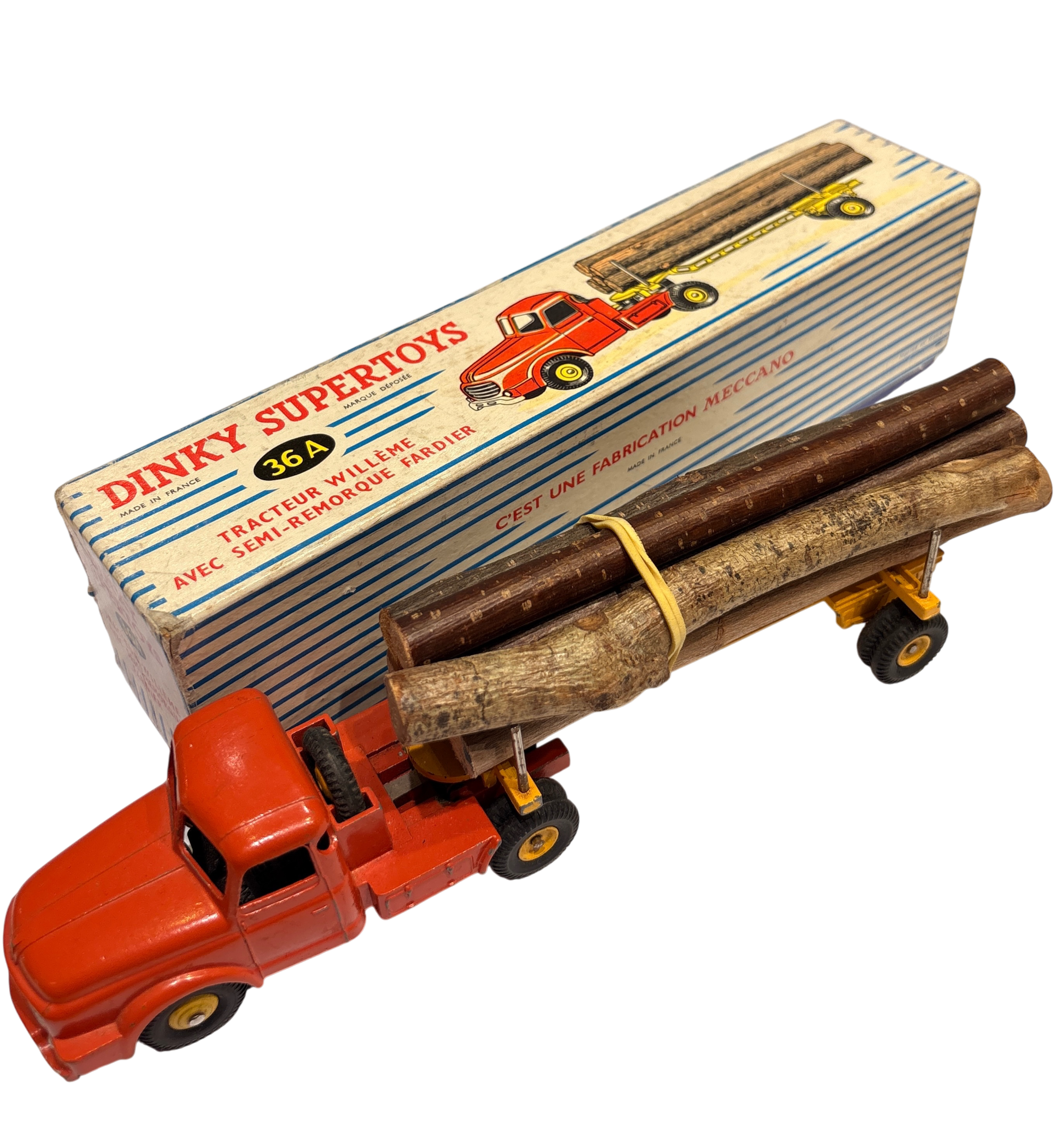 WILLÈME Tractor with Low-Loader Semi-Trailer – Dinky Supertoys 1/43