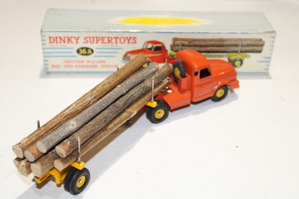 WILLÈME TRACTEUR AVEC SEMI REMORQUE FARDIER DINKY SUPERTOYS 1/43°