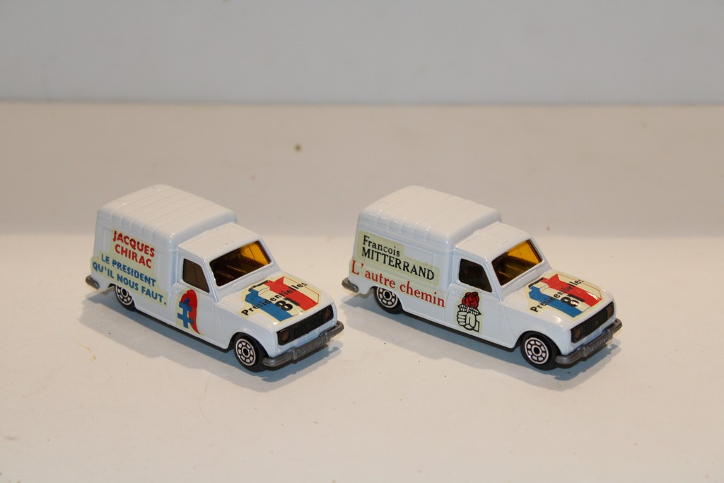 DUO RENAULT 4L F PRESIDENTIELLES 1981 CHIRAC- MITTERRAND NOREV 1/43°