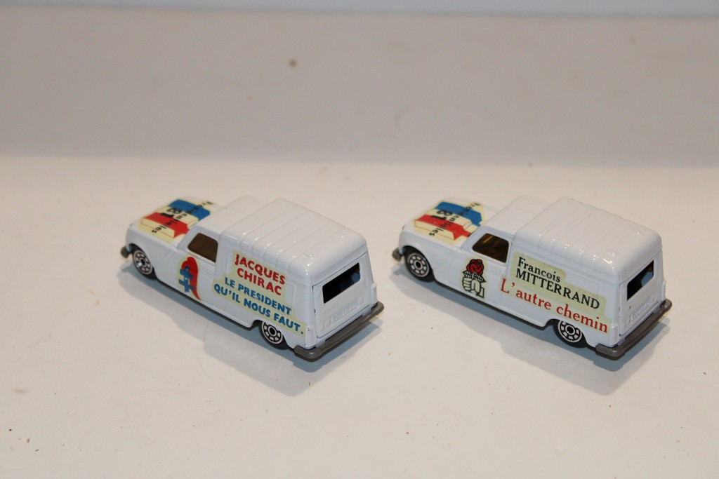 DUO RENAULT 4L F PRESIDENTIELLES 1981 CHIRAC- MITTERRAND NOREV 1/43°