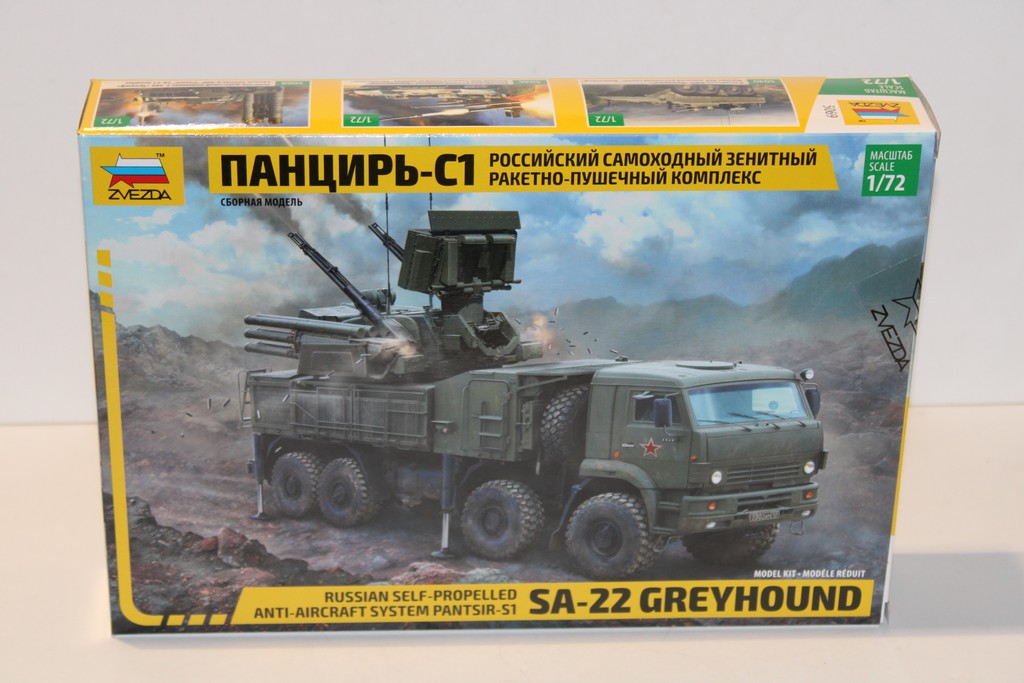 SA-22 GREYHOUND RUSSIAN SELF-PROPELLED ANTI-AIRCRAFT SYSTEM PANTSIER-S1 ZVEZDA 1/72°