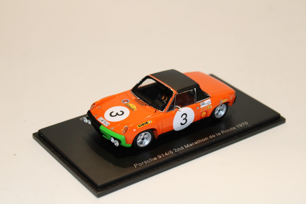 PORSCHE 914/6 2ND MARATHON DE LA ROUTE 1970 B.WALDEGAARD - A.ANDERSSON - G.CHASSEUIL SPARK 1/43°