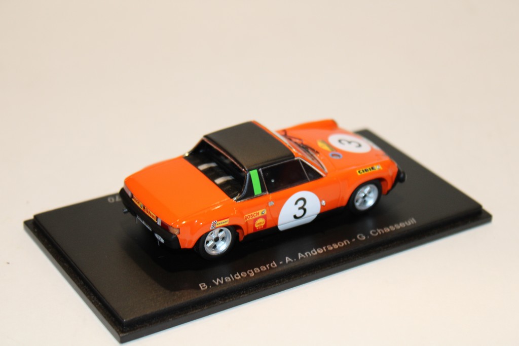 PORSCHE 914/6 2ND MARATHON DE LA ROUTE 1970 B.WALDEGAARD - A.ANDERSSON - G.CHASSEUIL SPARK 1/43°