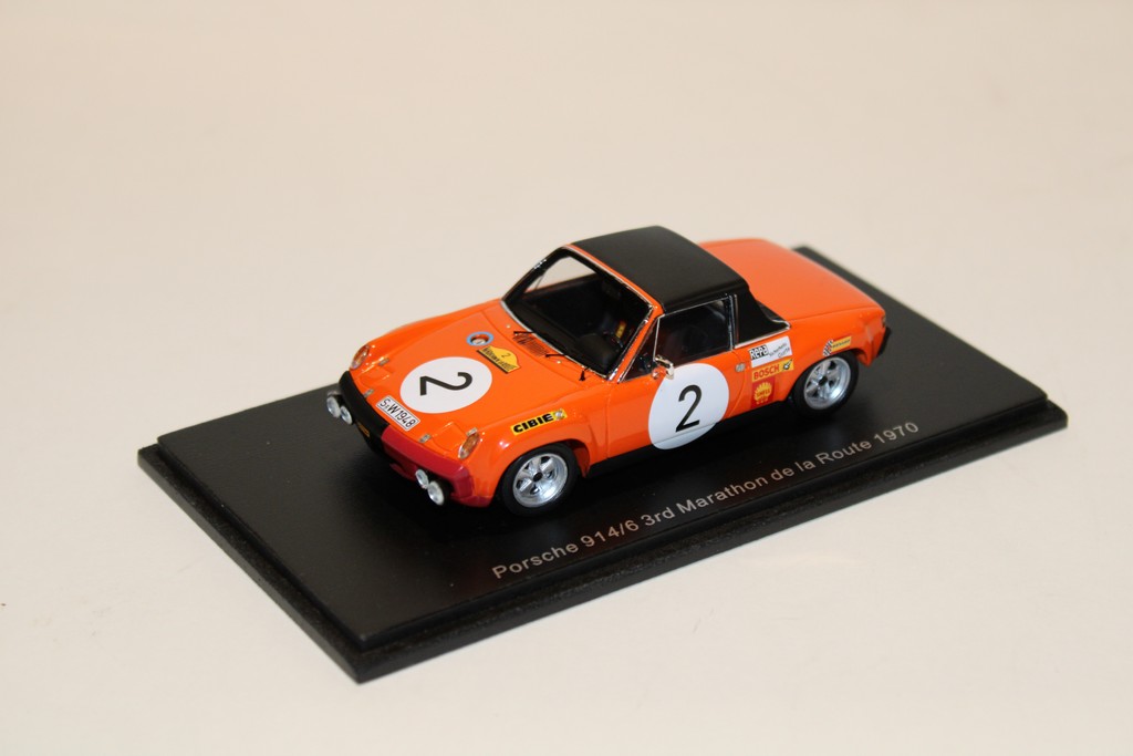 PORSCHE 914/6 3RD MARATHON DE LA ROUTE 1970 C.BALLOT-LENA - G.STECKKONING - N.KOOB SPARK 1/43°