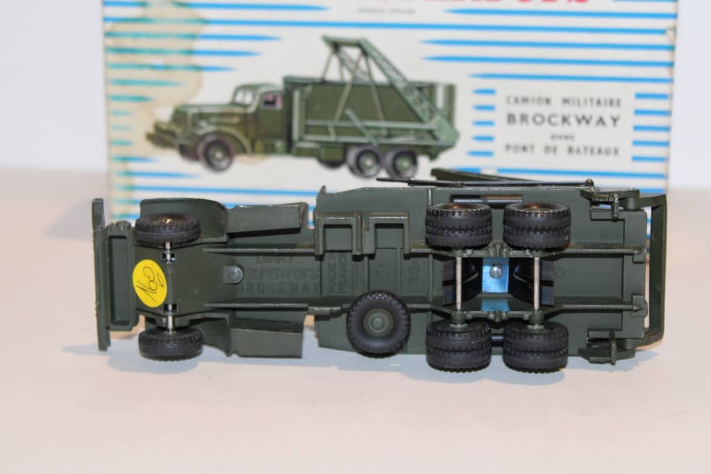 CAMION MILITAIRE BROCKWAY AVEC PONT ET BATEAUX 1950 DINKY SUPERTOYS 1/50°