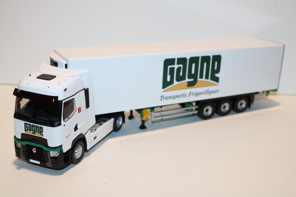 RENAULT HIGH 2021 REMORQUE LAMBERET TRANSPORTS GAGNE FRIGORIFIQUE ELIGOR 1/43°