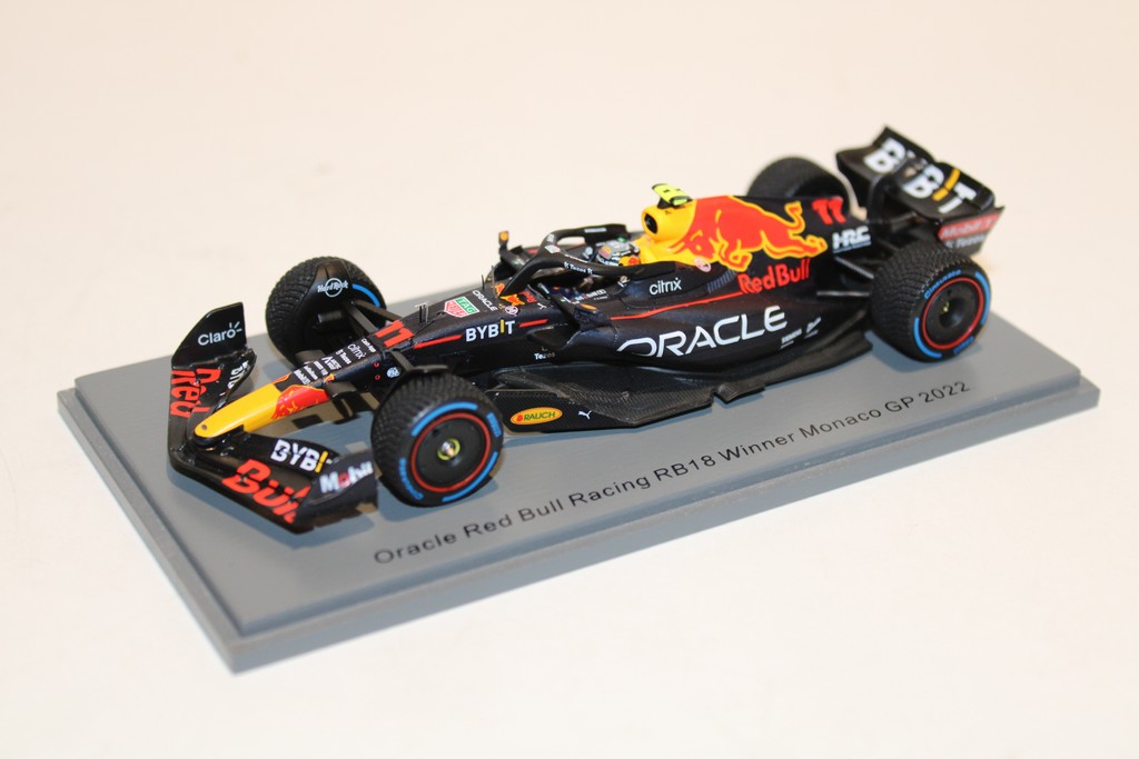 ORACLE RED BULL RACING RB18 WINNER MONACO GP 2022 SERGIO PEREZ SPARK 1/43°