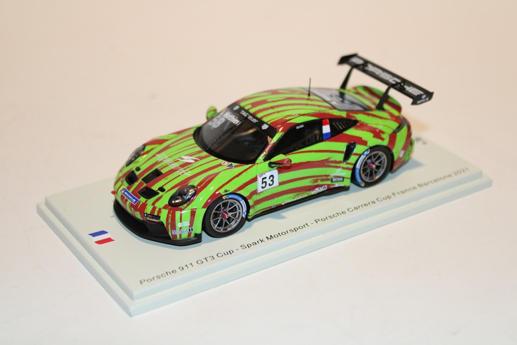 PORSCHE 911 992 GT3 CUP #53 SPARK MOTORSPORT PORSCHE CARRERA CUP FRANCE BARCELONE 2021 ARTHUR MATHIEU SPARK 1/43°