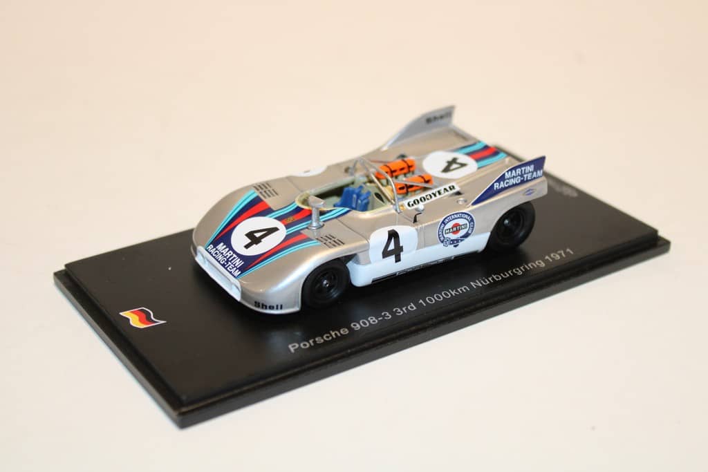 PORSCHE 908-3 N°4 3ème 1000KM NURBURGRING 1971 G.VAN LENNEP-H.MARKO SPARK 1/43°
