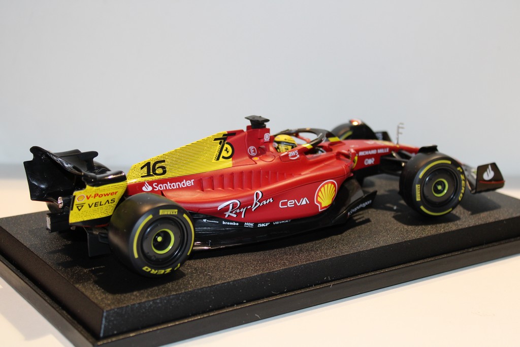 FERRARI F1-75 N°16 LECLERC ITALIAN GP GIALLO MODENA SPECIAL EDITION BURAGO 1/18°