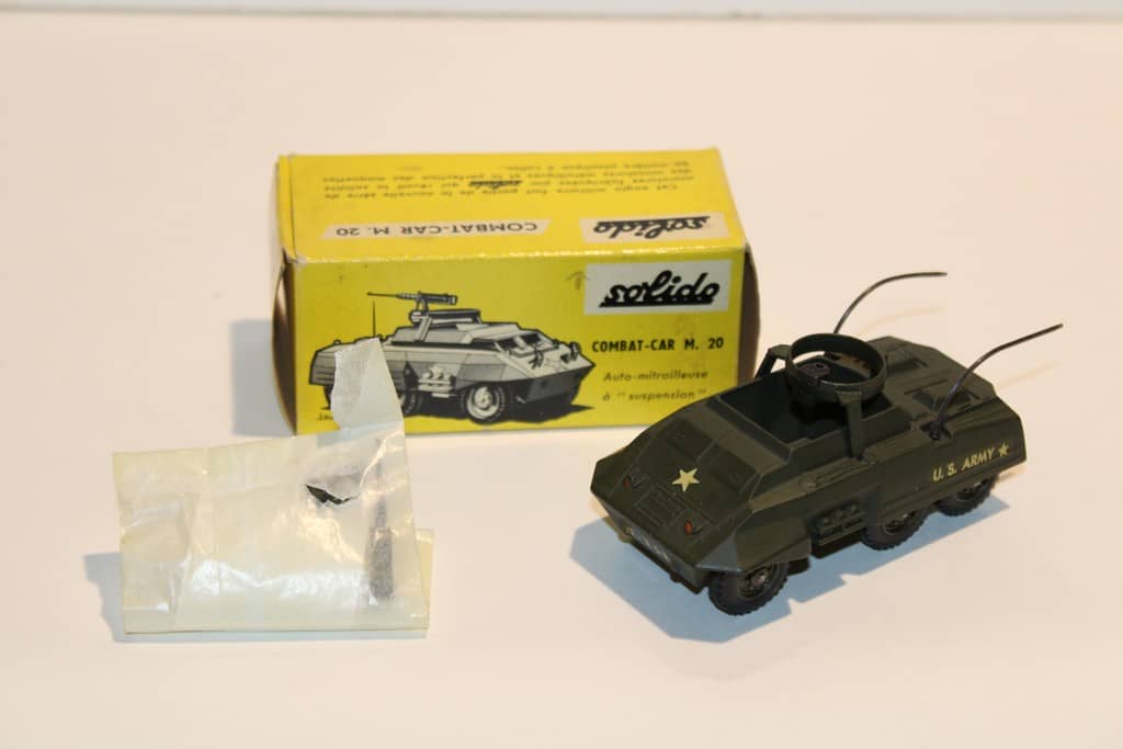 Solido Combat-car M.20 - Auto-mitrailleuse 2ème DB - Boîte D'origine 1960 - Occasion