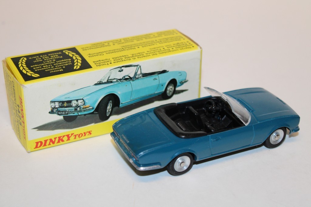 PEUGEOT 504 CABRIOLET BLEU 1970 DINKY TOYS 1/43°