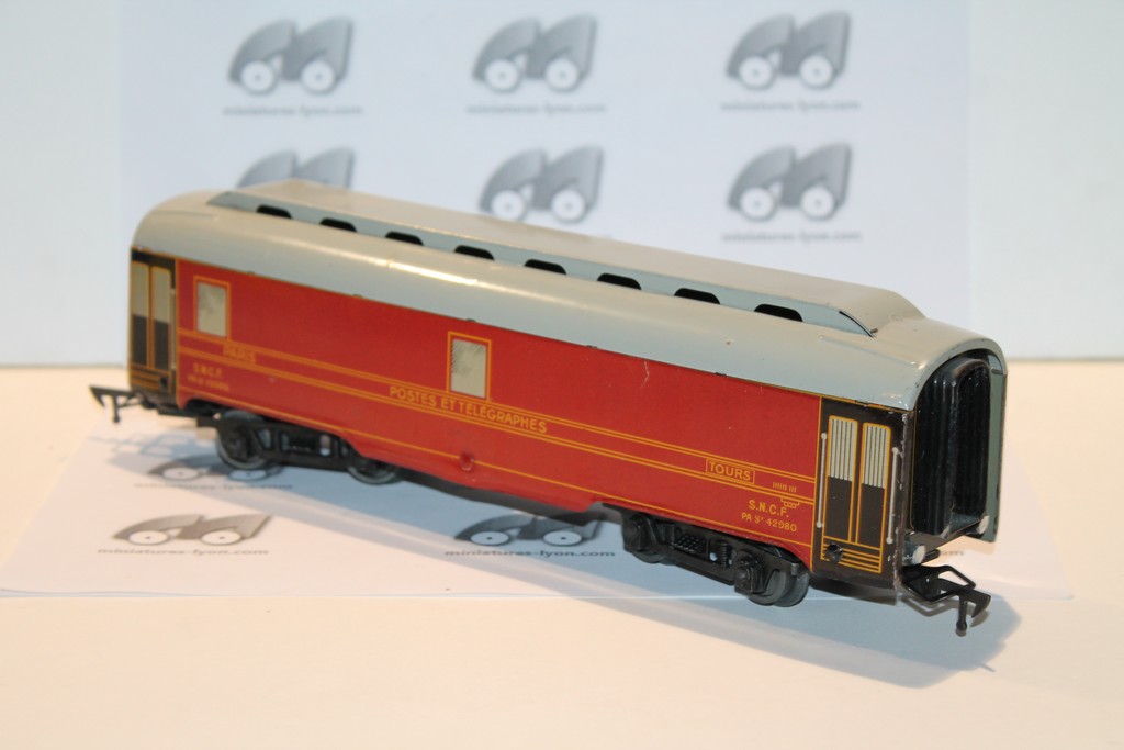 FOURGON POSTAL SNCF POSTES ET TELEGRAPHES PARIS TOURS 42980 JEP "0"