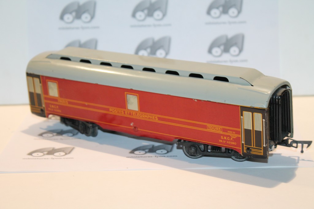 FOURGON POSTAL SNCF POSTES ET TELEGRAPHES PARIS TOURS 42980 JEP "0"