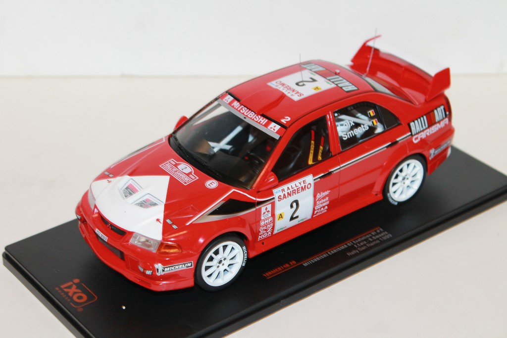 MITSUBISHI LANCER RD EVOLUTION VI N°2 RALLYE SAN REMO 1999 IXO 1/18
