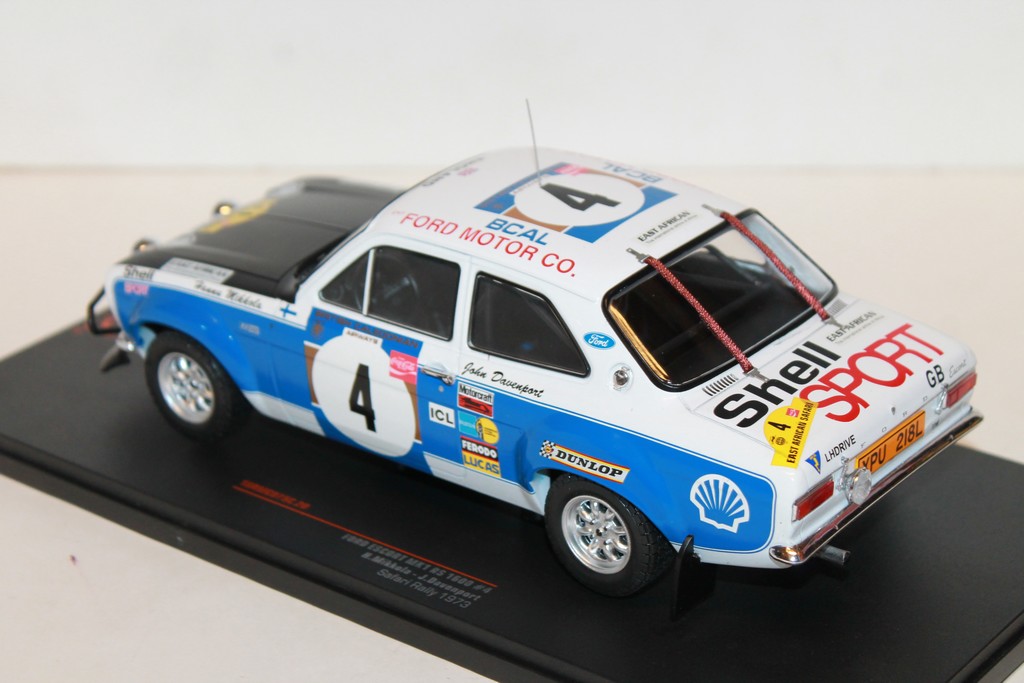 FORD ESCORT MKI RS 1600 N°4 RALLYE SAFARI 1973 IXO 1/18°