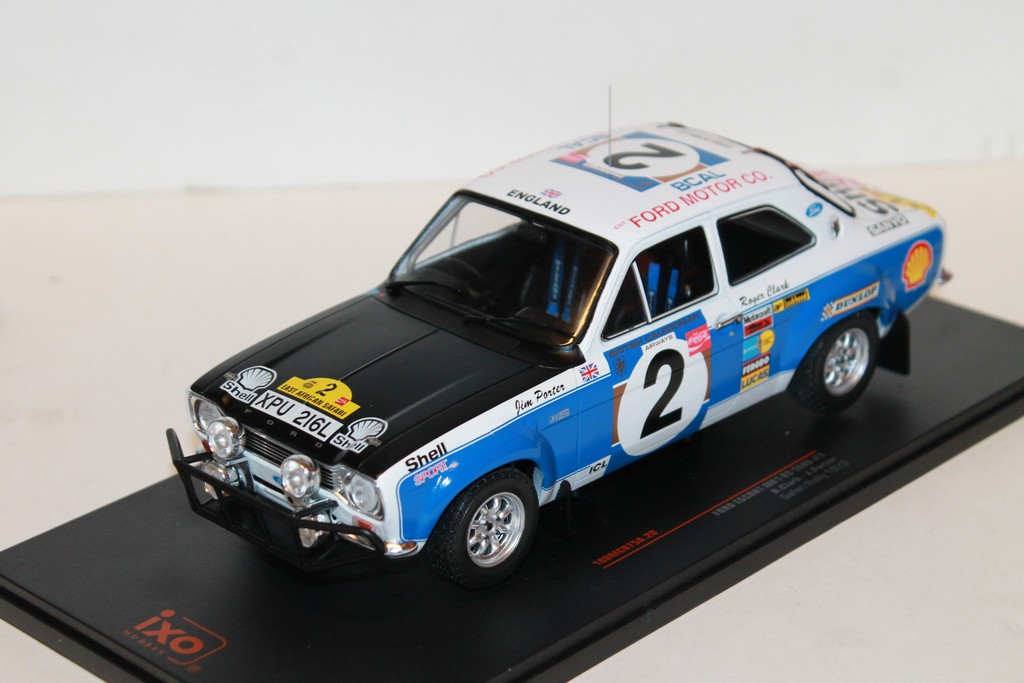 FORD ESCORT MKI RS 1600 N°2 RALLYE SAFARI 1973 IXO 1/18°