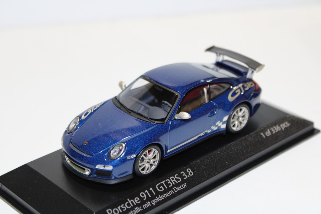 Porsche 911 GT3 RS 3.8 Type 997 mkII 2009 Bleu Aqua Minichamps 1/43