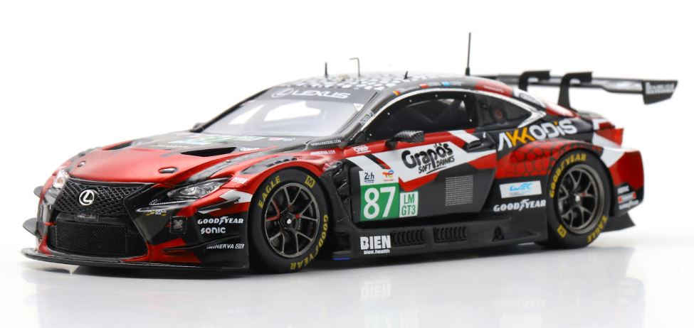Lexus RC F LMGT3 No.87 AKKODIS ASP TEAM Le Mans 24H 2025 P. Umbrarescu - J. Lopez - C. Schmid Spark 1/43