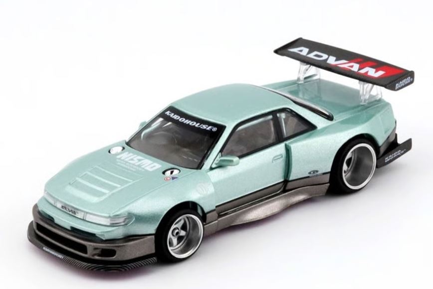 Nissan Silvia S13-R Kaido Works V1 1991 Light Green Metallic  KAIDO 1/64