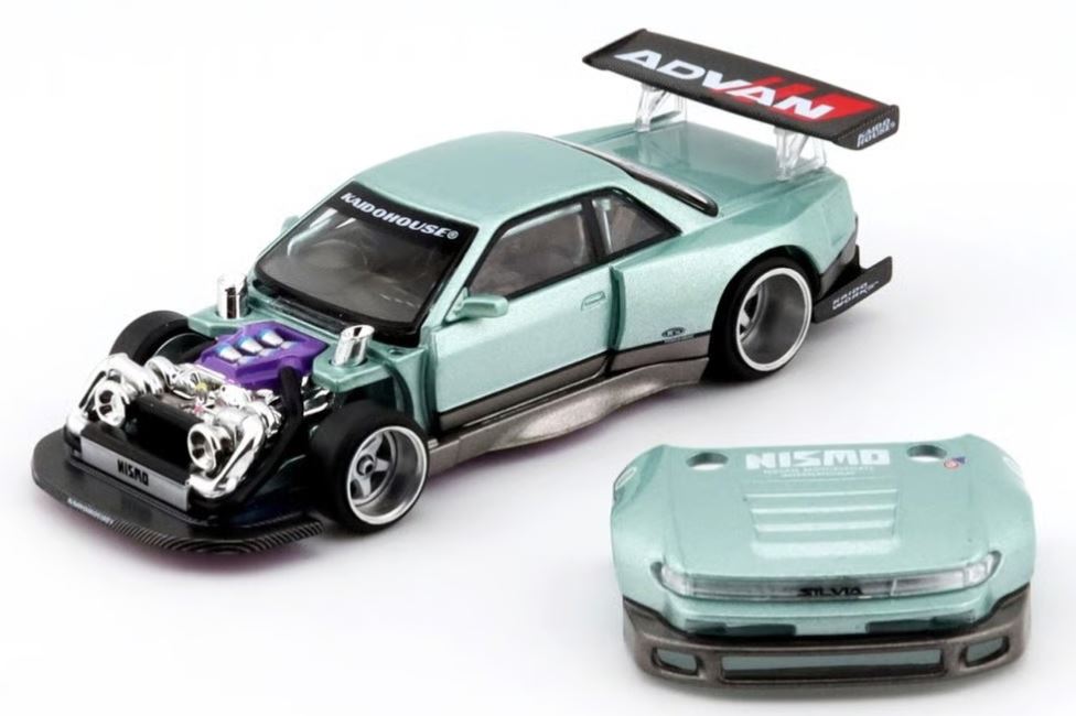 Nissan Silvia S13-R Kaido Works V1 1991 Light Green Metallic  KAIDO 1/64