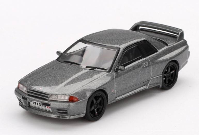 Nissan Skyline GT-R (NISMO BNR32 CRS Version) Dark Metal Gray Minigt 1/64