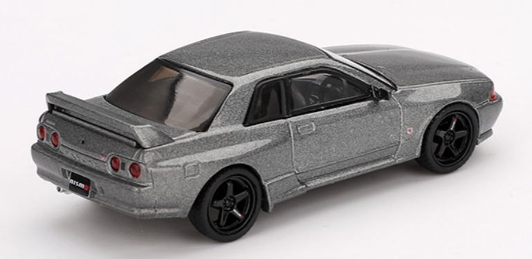 Nissan Skyline GT-R (NISMO BNR32 CRS Version) Dark Metal Gray Minigt 1/64