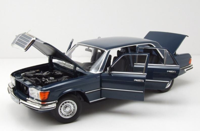 Mercedes-Benz 350 SEL 1979 Hansa Blue NOREV 1/18