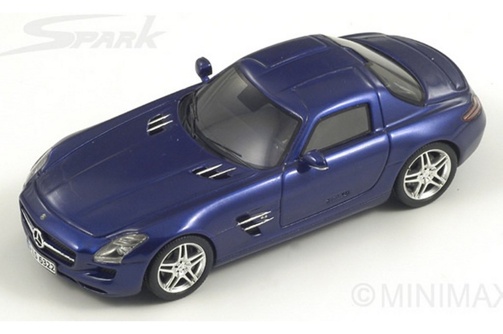 MERCEDES SLS AMG 2009 BLEU SPARK 1/43